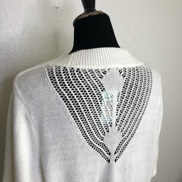 Torrid ivory white open front cropped cardigan sweater size 2 or 2X NWT - Picture 11 of 14